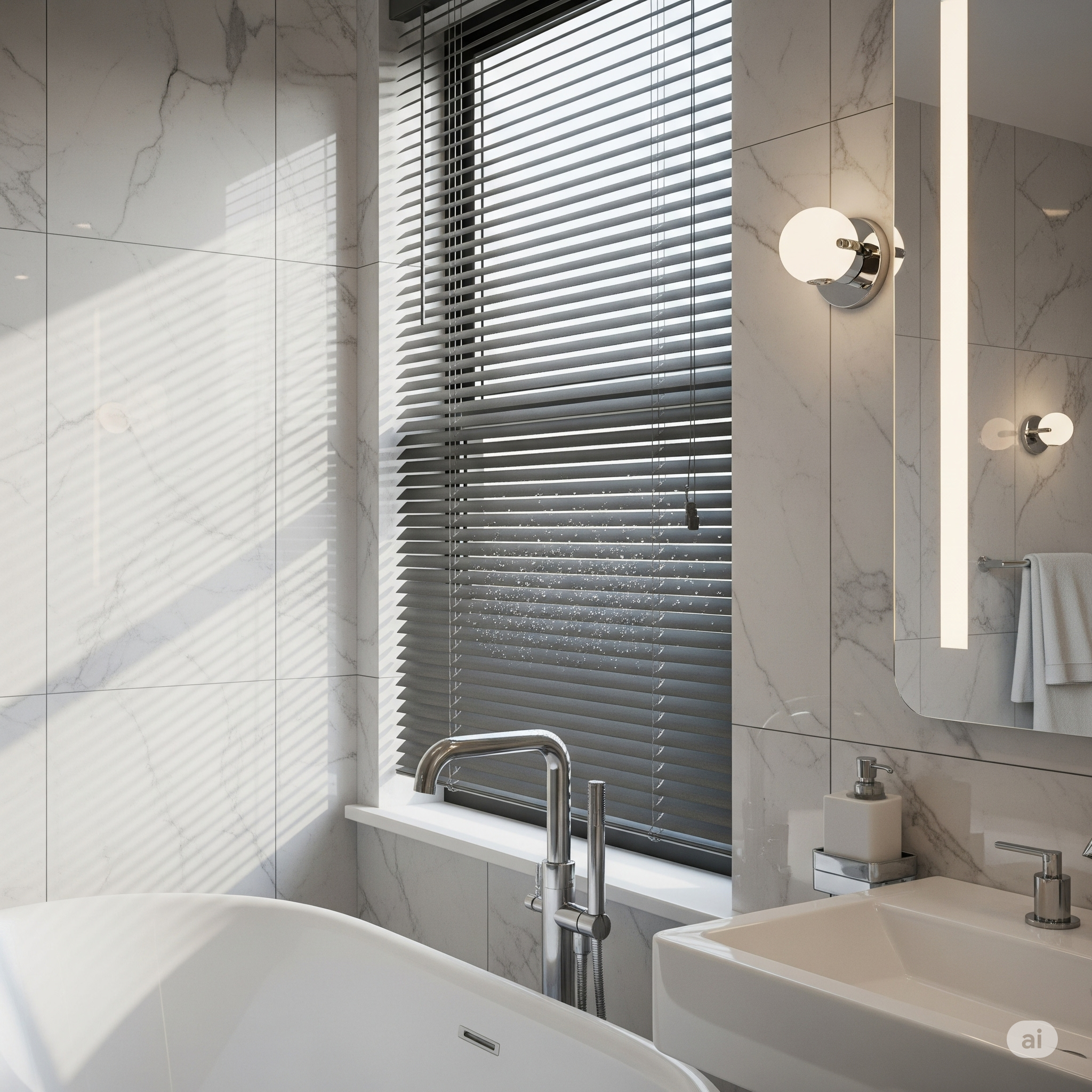 Metallic Finish Aluminium Venetian Blinds